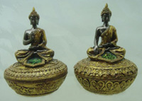 TLH571  Сувенир Индийский будда - шкатулка, полистоун