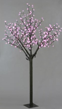 60556P/tln209   Вишня Цветущая 350диодов, 180см, розовый  Светящиеся дерево