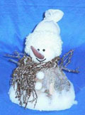 XDD020  60815632  Декор Снеговик заснеженный с шарфом и метелкой  42см