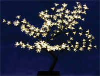 TLN541yellow/tln210     Светящееся дерево Цветущая яблоня 128диодов, режим мигания, 80см, желтый