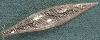 TLN586SILVER      Украшение Капля длинная зеркальная 200мм, серебро