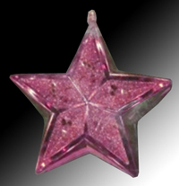 TLN956Purple   Украшение  Набор звезд 150мм х2шт., фиолетовый с лазерным блеском