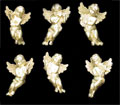 TLN562GOLD     TS5.5GOLD  Ангелочки золото, ассортимент 6видов, Н=14см  Декорация